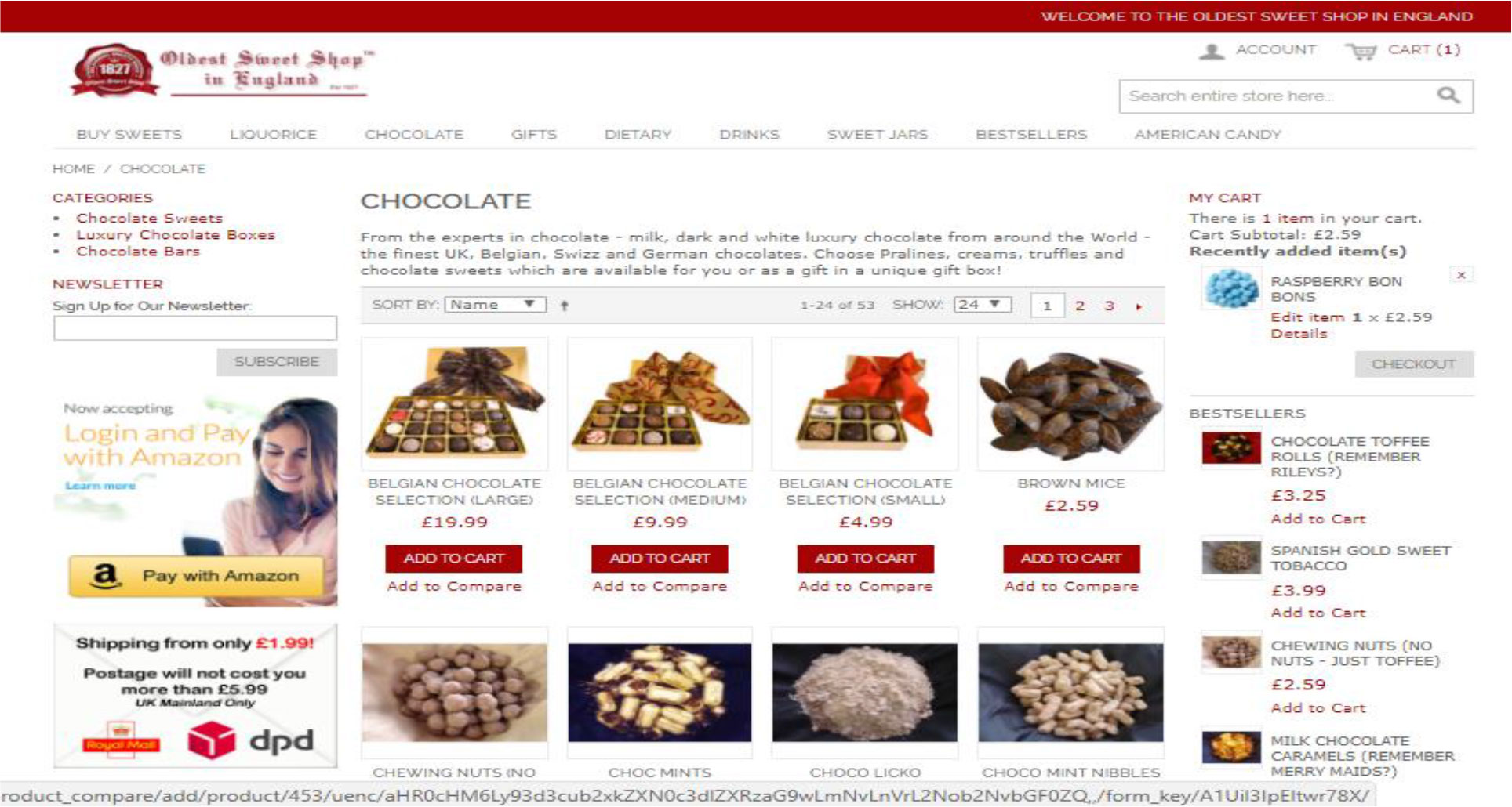 Chocolate Product List
