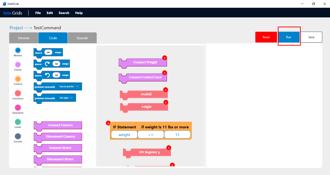 Example Logic Screen