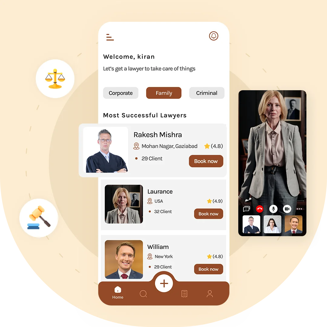 Smart AI Legal Software with Video Calling & On-Demand