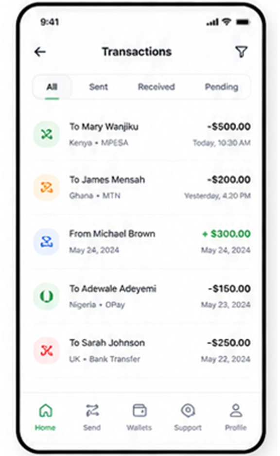 Custom Cross Border Money Transfer App
