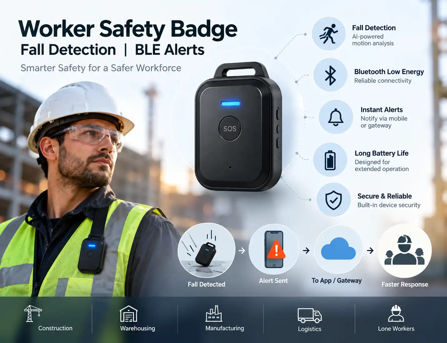 Ambiq Apollo510B Worker Safety Badge