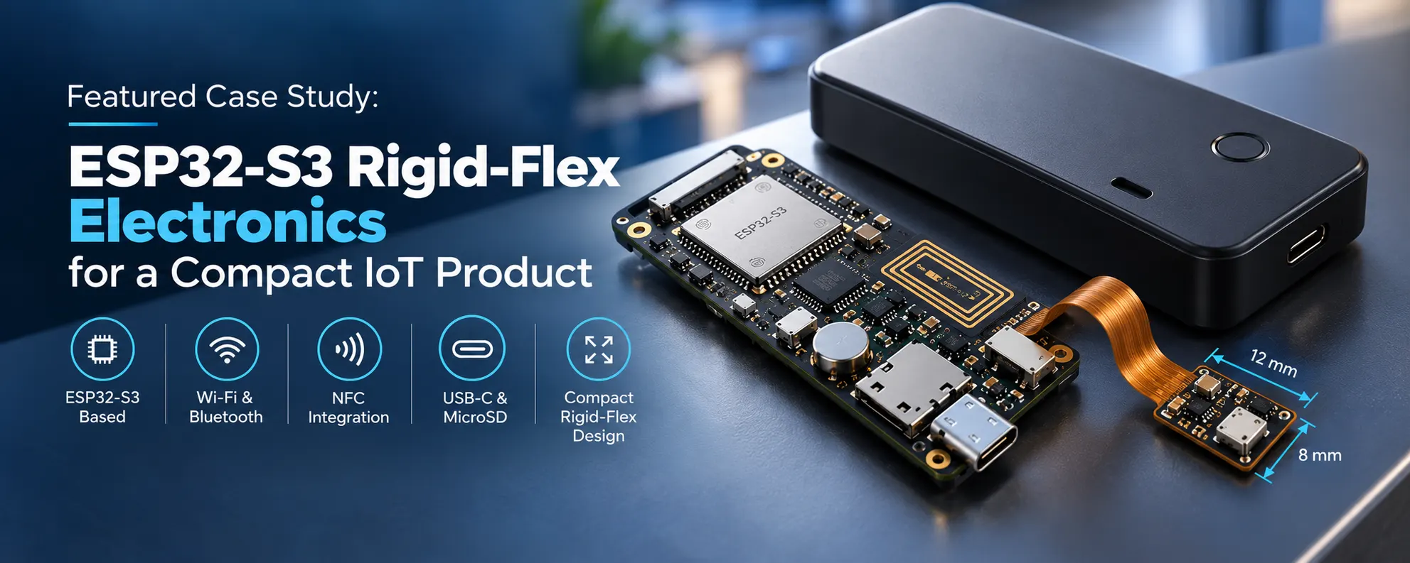 ESP32-S3 Rigid-Flex Electronics