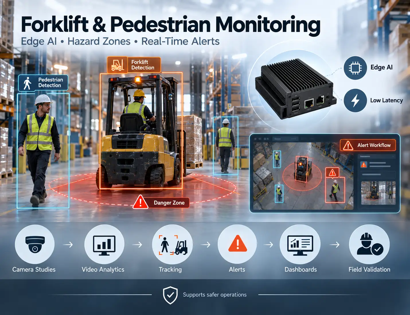 Jetson Orin NX Forklift & Pedestrian Monitoring