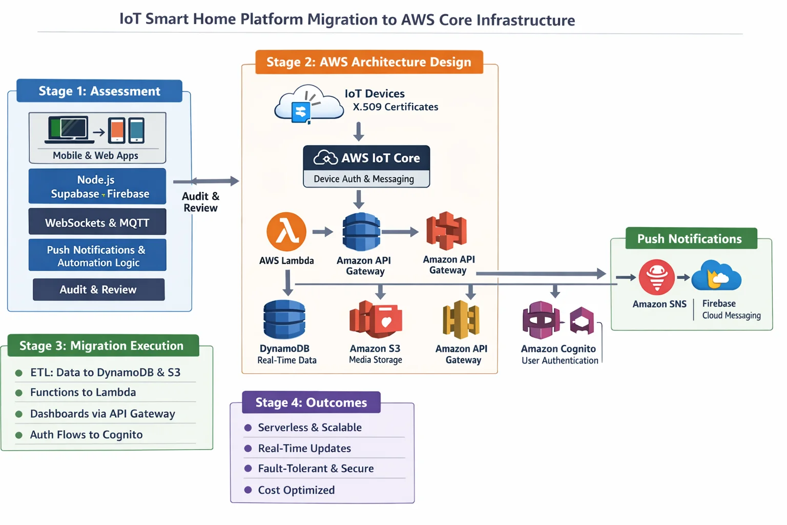 Migrating IoT Smart Home Platform to AWS Core Infrastructure