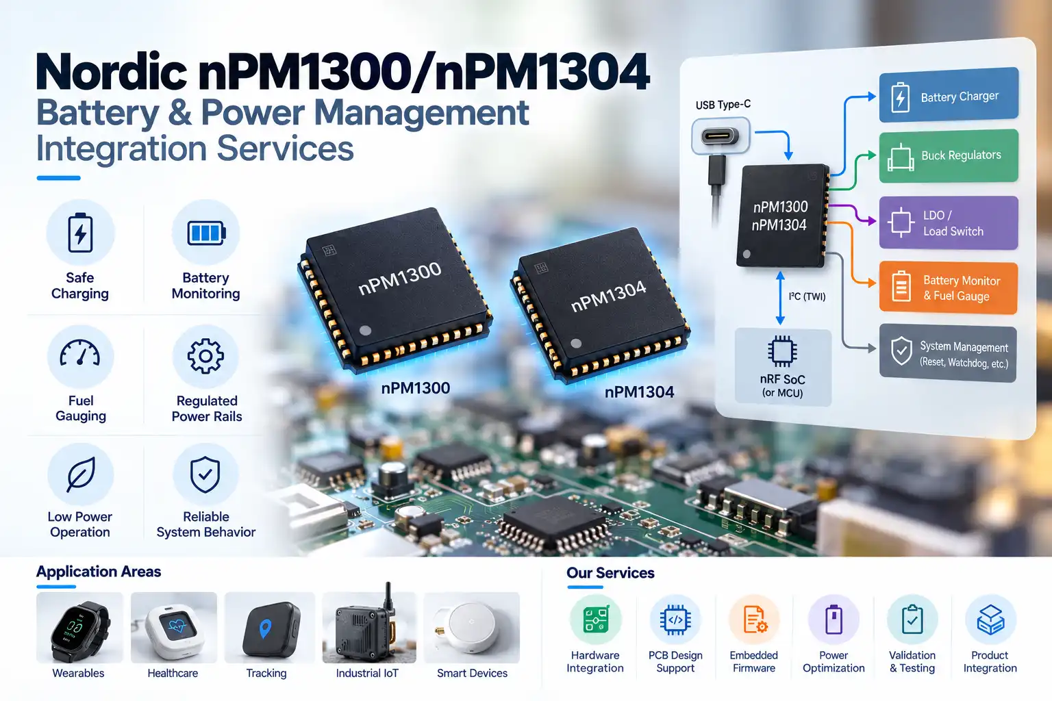 Nordic nPM1300/nPM1304 Battery & Power Management