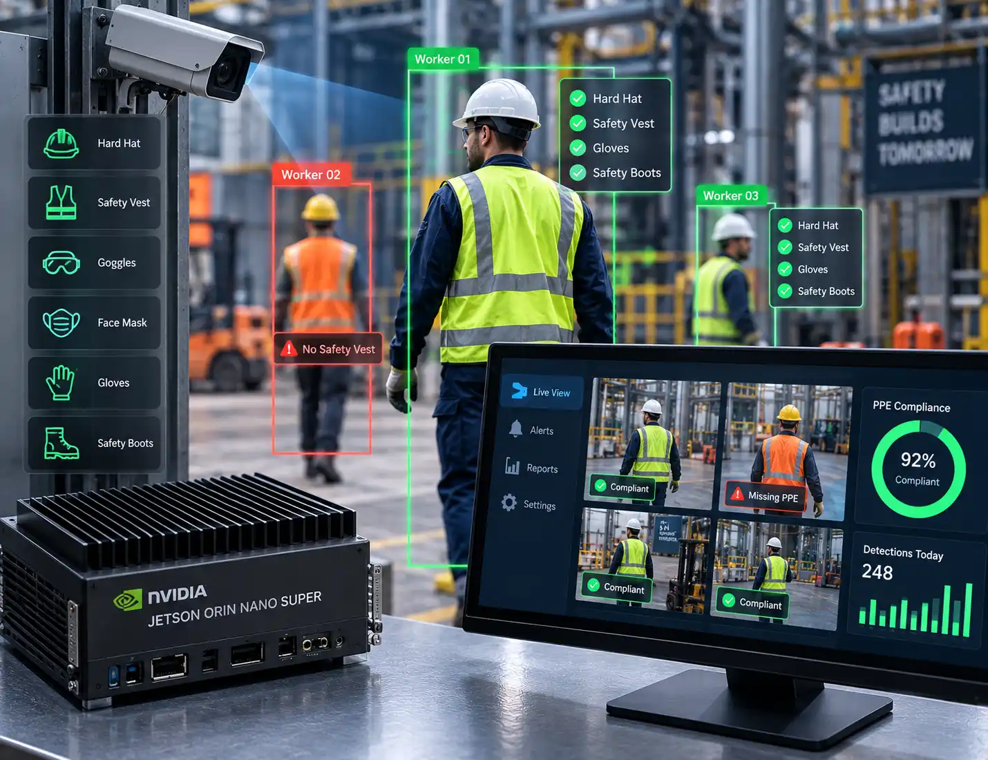 Jetson Orin Nano Super PPE Detection