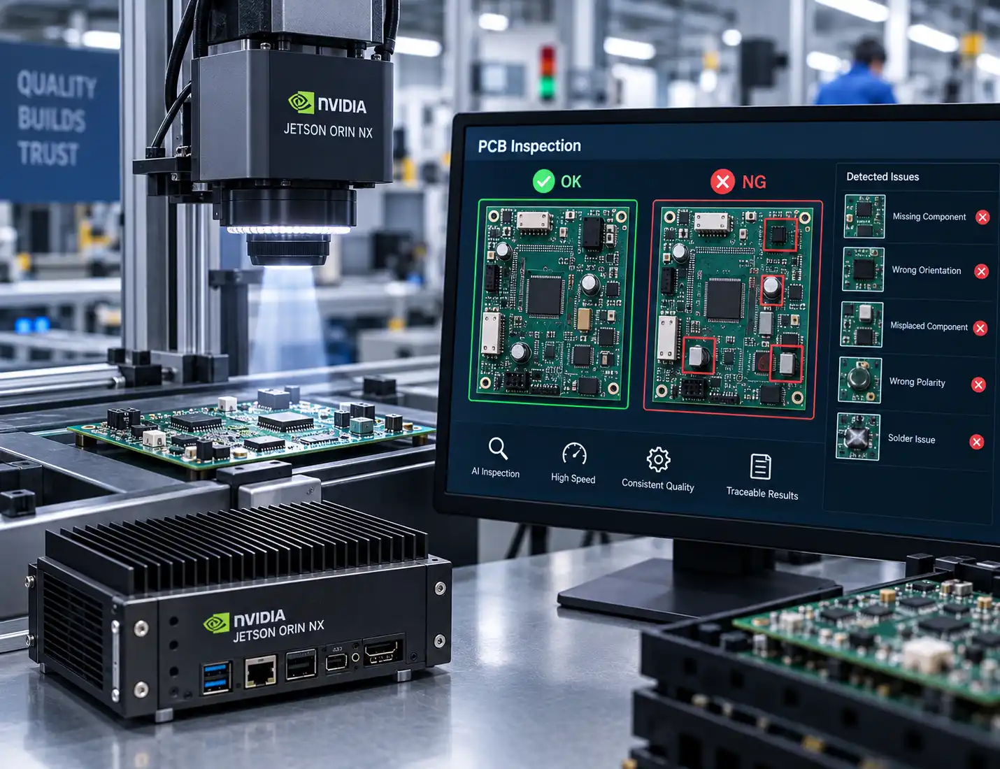 NVIDIA Jetson Orin NX PCB Inspection System