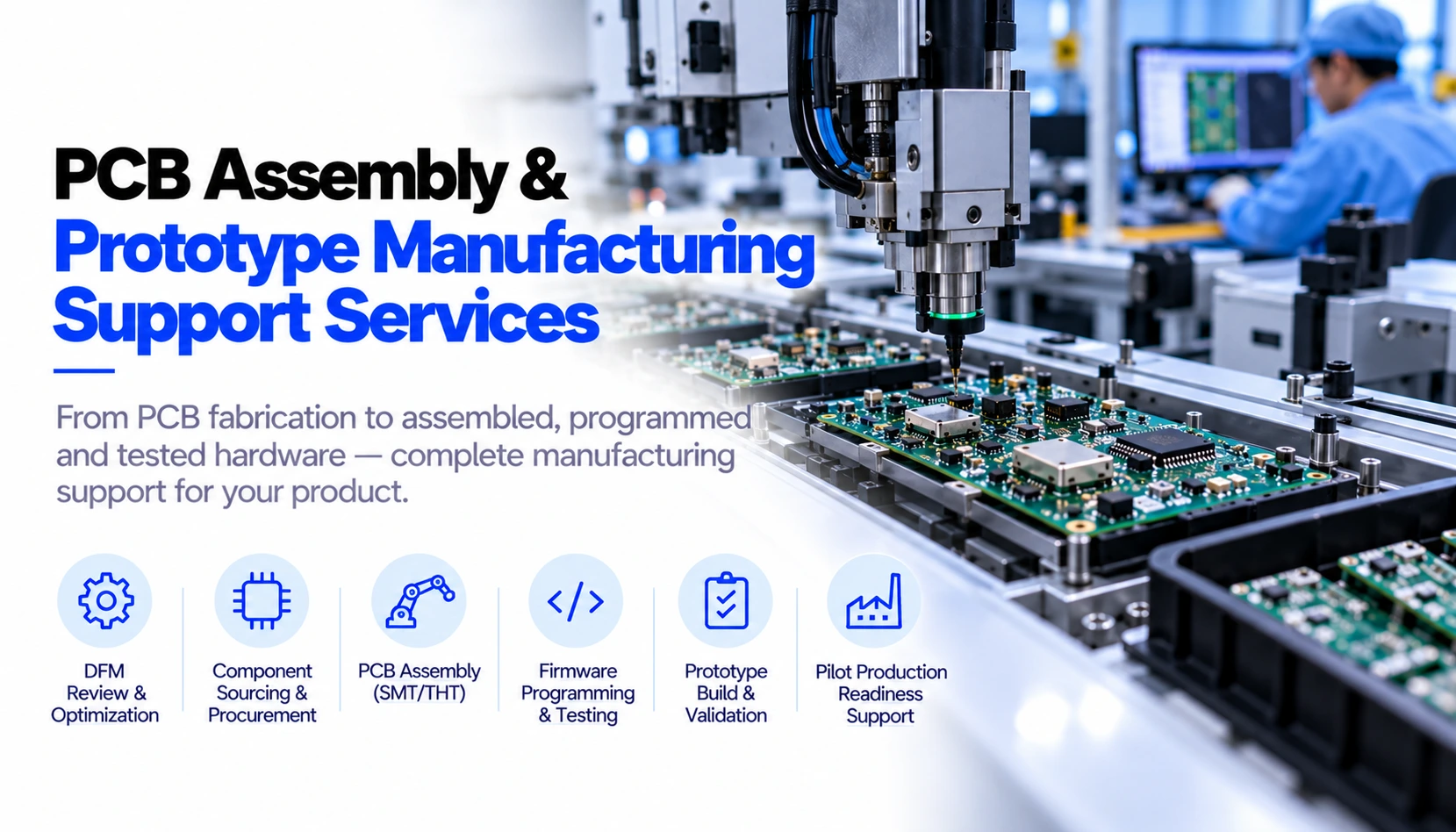 PCB Assembly and Prototype Manufacturing Support