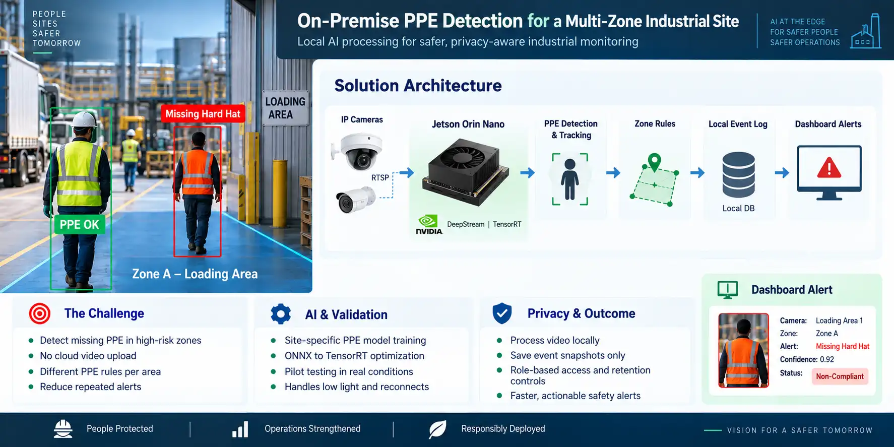 On-Premise PPE Detection for Industrial Site
