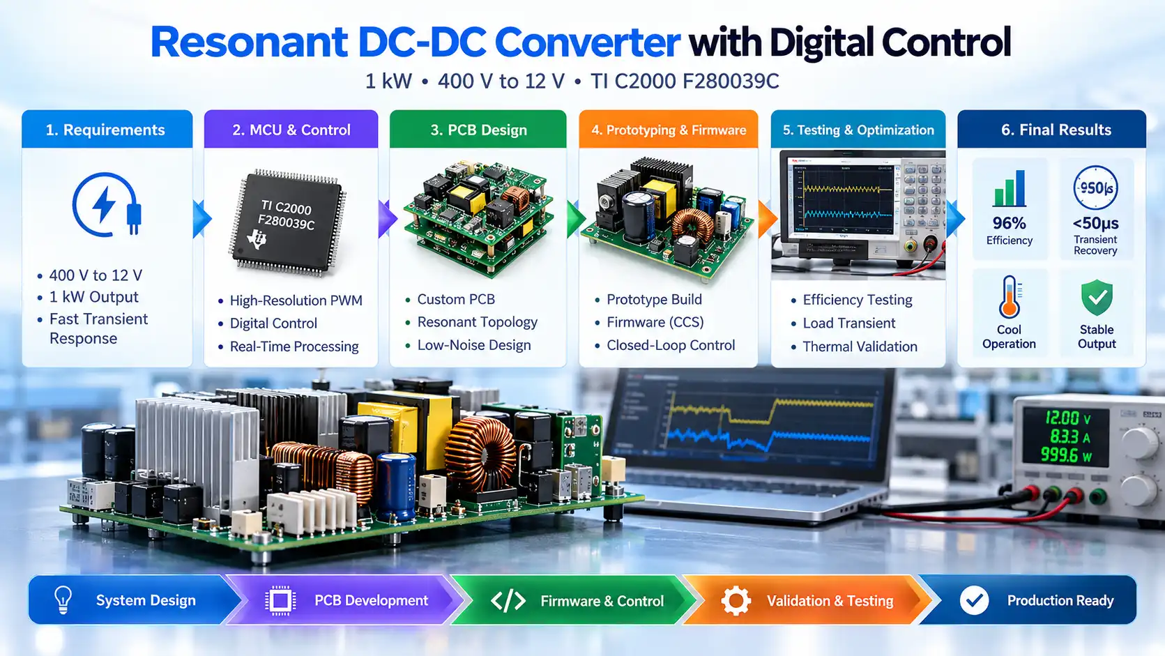Resonant DC-DC converter with high-resolution digital control