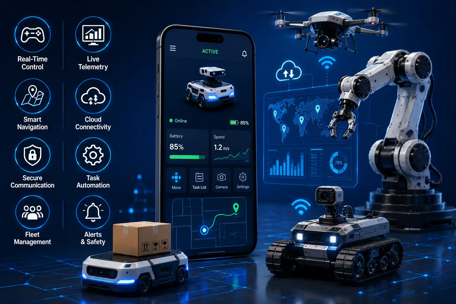 Robotics Control Mobile App Development