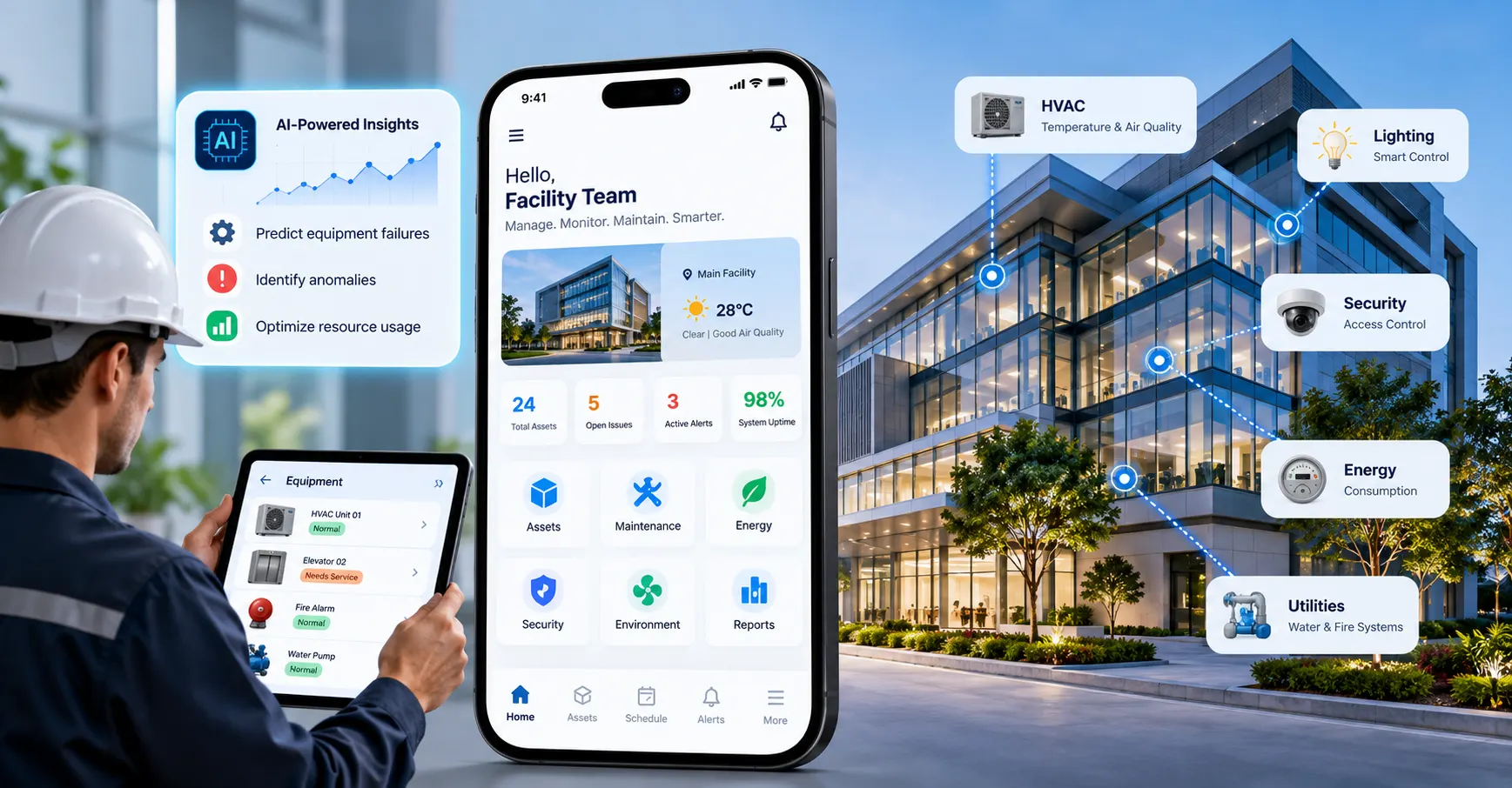 Smart Facility Management App with AI and IoT